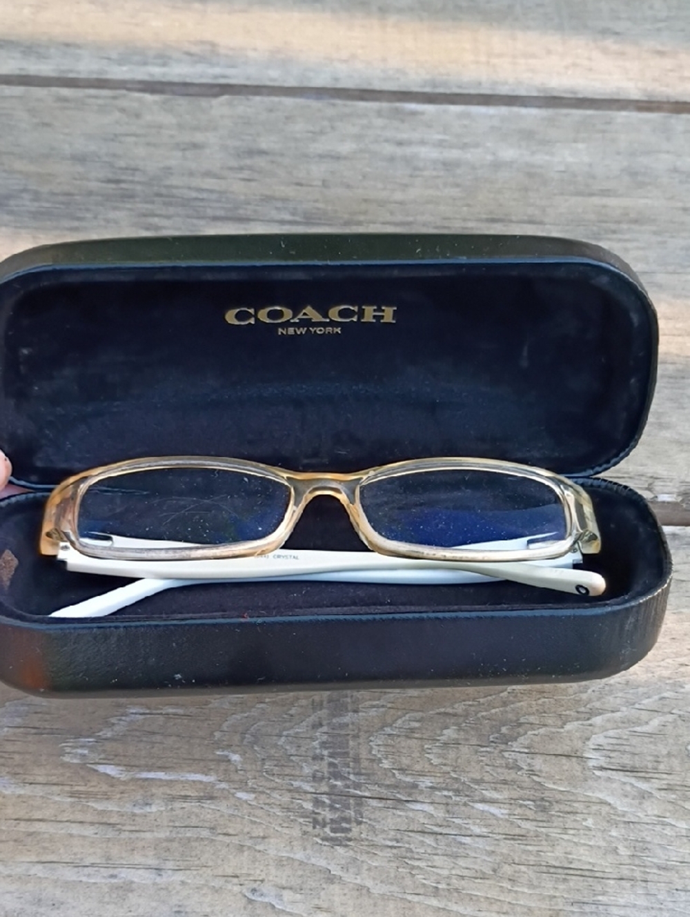 Coach Eyeglasses Bernice 844 Crystal In Hard Case Women's